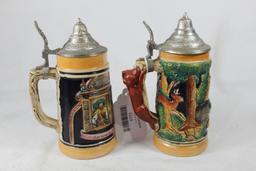 Two german beer steins. Small.