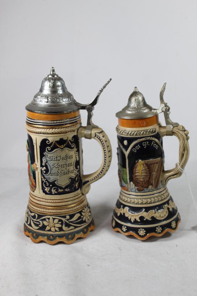 Two German beer steins.