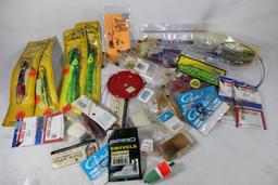 Large bag of miscellaneous fishing items.