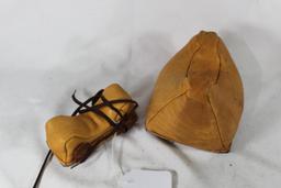Two leather shooting rest bags. Used.