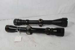 Two duplex rifle scopes. One Simmons 3-9x32 and one Gamo 3-9x40. Used.
