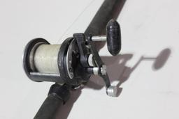 One Cast-Away 6 ft 7", Texas Tarpon Tamer deep sea bait rod and PENN bolt on bait reel. Used. Will