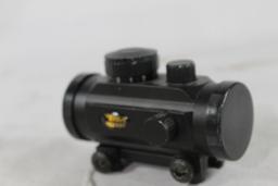 One BSA red dot scope. used, in nice condition.