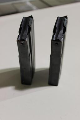 Two metal AR 20 round magazines. Used.