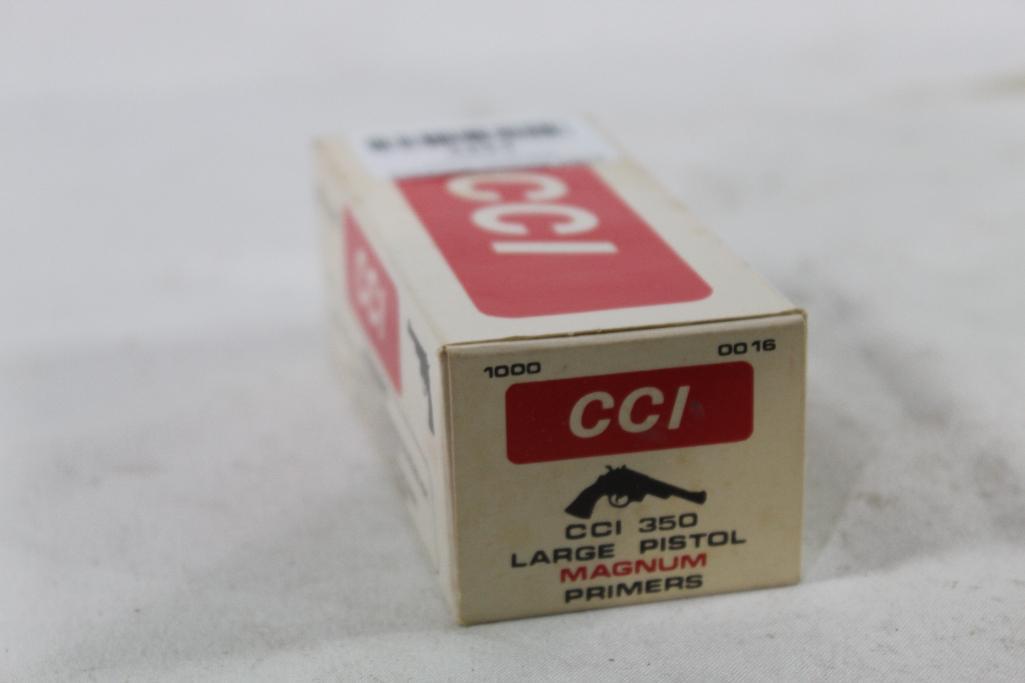 One box of CCI 350 Large pistol Magnum primers, 1000 cnt