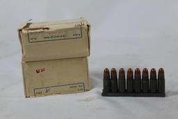 Two boxes of 7.62x25 on stripper clips, 80 rounds