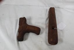 AK-47 wood handle and forearm. Used.