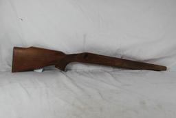 One wood rifle stock. Looks to be for Remington ADL SA. Used.