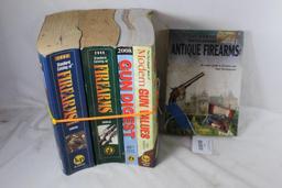 Five books on firearms. Used.