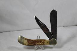 Colt Texas Ranger Commemorative. Two blade folding hunter with 3.5 inch blade. Bone scales. Missing
