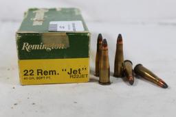 One box of Remington 22 Rem "Jet". Count 50.