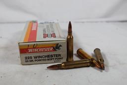 Partial box of Winchester 225 Win 65 gr PSP. Count 10.