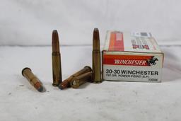 One box of Winchester 30-30 Win 150 gr PP. Count 20.