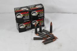 One bag of Wolf 7.62x39, count 20 and four boxes of Wolf 7.62x39, count 80. Total count 100.