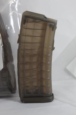 Two Steyr AR plastic magazines. New, in packages.