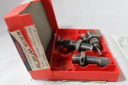 Hornady 3 die set for 44 Spl/44 Mag. Used, rusty, in factory box.