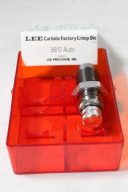Lee carbide single factory crimp die for 380 Auto. Used, in good condition, in factory box.