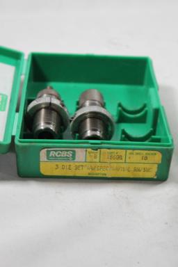 RCBS 2 die set for 44 Spl/44 Mag. Used, in factory box, dirty.