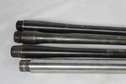 Four rifle barrels. 270 Win, military, 30-06 and 6.5 bull barrel, crowned. Used.