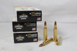 Three boxes of Armscor 223 Rem. 55 gr FMJ. New, count 60.