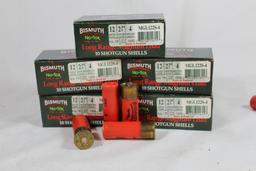 Five boxes of Winchester 12 ga #4 Bismuth shotshells. New, count 50.