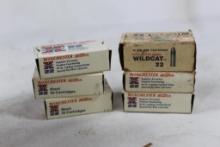 Five boxes of Winchester 22 Short and one partial box of Winchester Wildcat 22 LR.