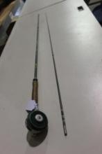 One Garcia fly rod with Shakespeare automatic fly reel. Used.