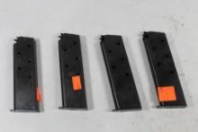 Four 1911 .45 ACP 7 rnd GI mags