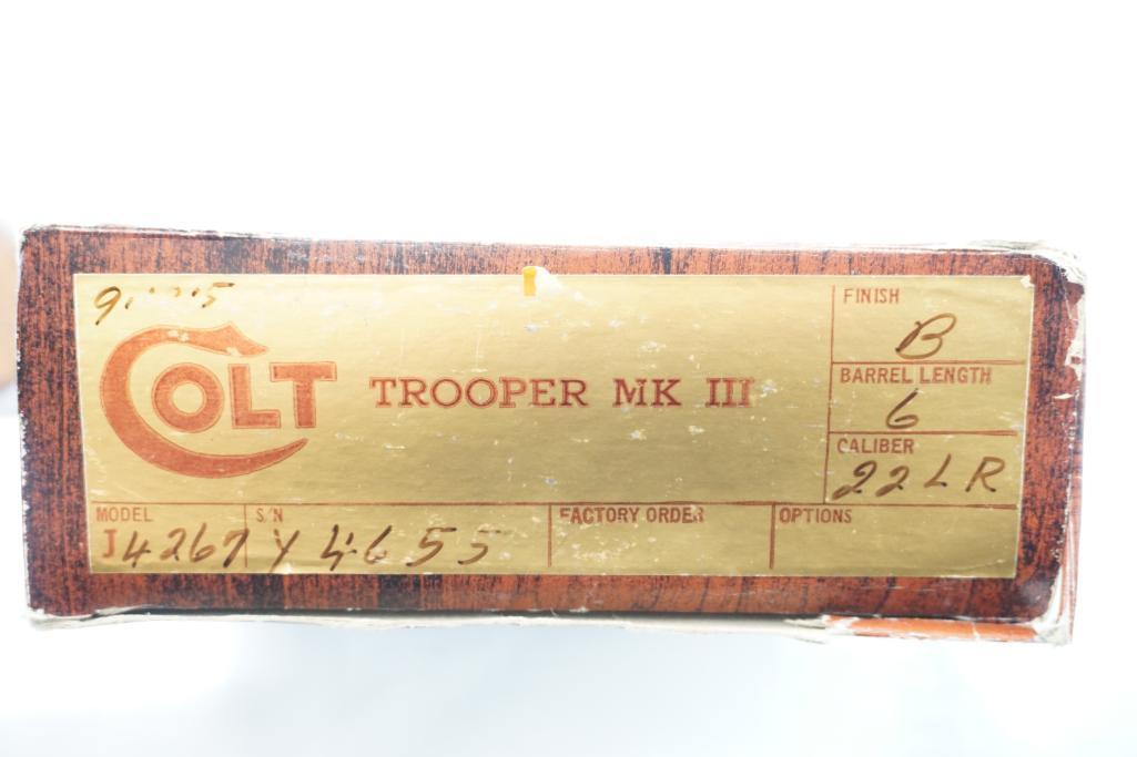 Colt Trooper MKIII .22LR