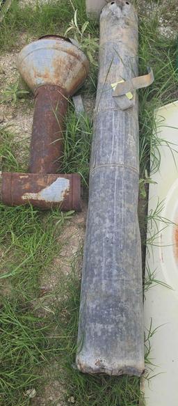 Insulated stove pipe and roof mount. Used.