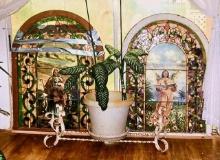 Two Stained Glass windows from an old church. One in perfect condition and one needs the lead