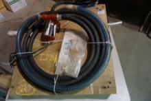 One 12 volt transfer pump with hose. New