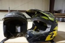 Two motorcycle helmets. Used.