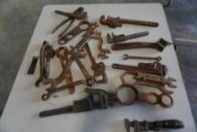 Miscellaneous old wrenches.