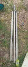 One aluminum folding stand. Used. ??? for umbrella.