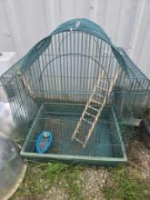 Large metal bird cage. Used.