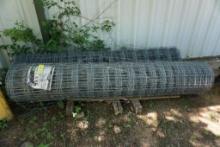 Two rolls of OK Brand 7 ft high tensile fixed knot " high fence" wire,