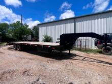 Gooseneck Tandem Dual Flatbed 27'+5' 32' total 101" wide. Fully rebuilt with new paint, boards,