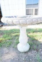 Large heavy bird bath