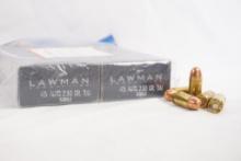 Two boxes of Speer Lawman 45 Auto 230gr TMJ, 100 count total