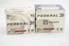 Two boxes of Federal Auto Match 22LR 40 gr, 650 rounds total
