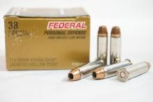One box of Federal 38 Special 110gr JHP, 25 count