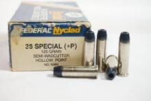 One box of Federal Nyclad 38 special +P 125 gr HP, 50 count