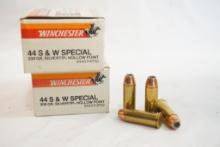 Two boxes of Winchester 44 S&W Special 200 gr HP, 40 count total