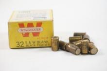 Partial box of Winchester 32 S&W black powder blanks, 17 count