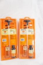 Two Hoppes pistol cleaning kits for 45,.44 and 410 gauge, new in pkgs