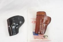 2 Leather Holsters Don Hume H715 M No.58 "2" & Black leather IWB short barreled revolver holster