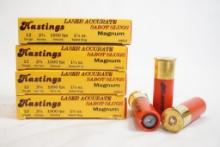 Four boxes of Hastings laser Magnum 12 gauge Sabot Slugs