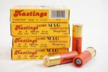 Four boxes of Hastings laser Magnum 12 gauge Sabot Slugs