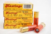 Four boxes of Hastings laser Magnum 12 gauge Sabot Slugs